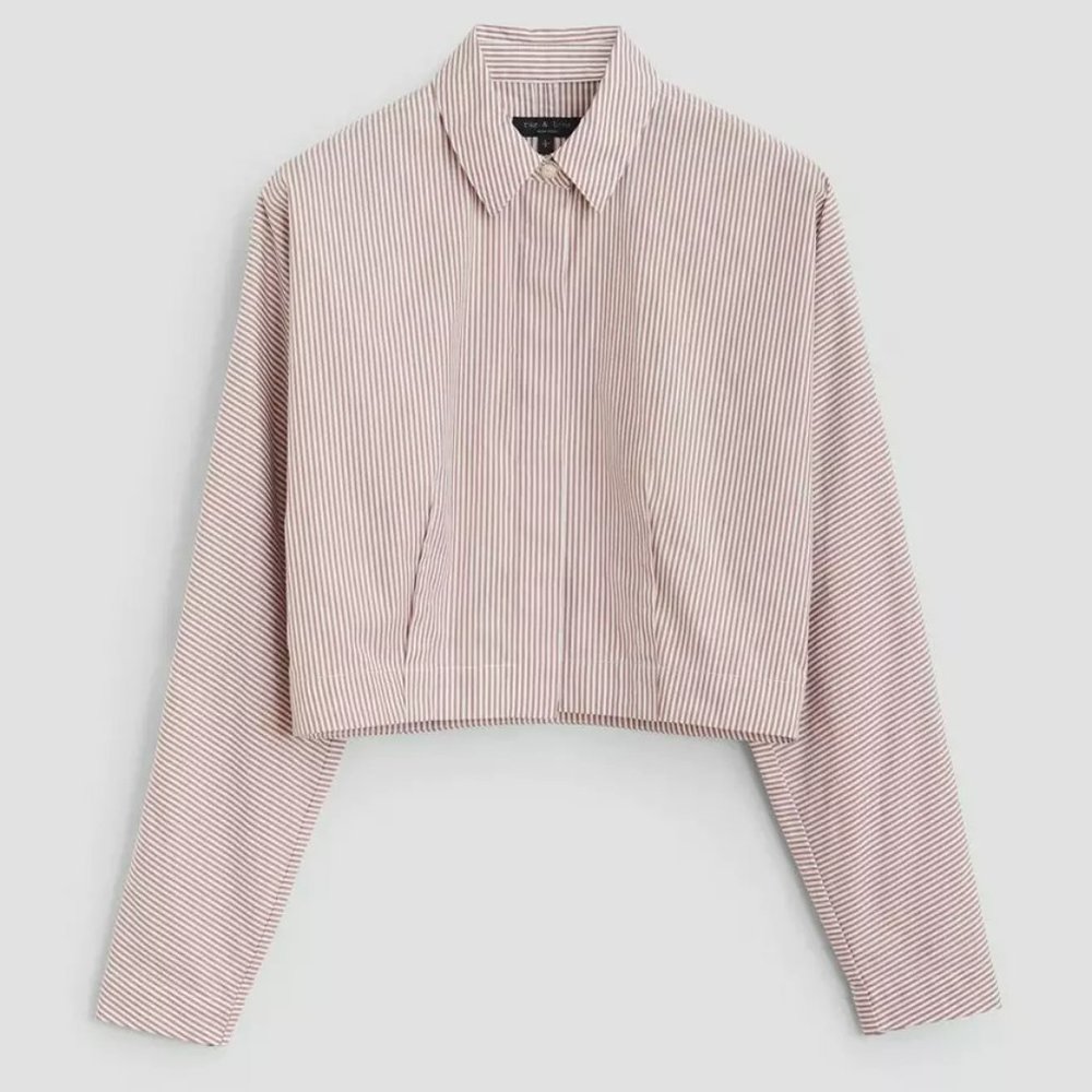 RAG & BONE Morgan Cropped Cotton Poplin Shirt - NWT - Size Small